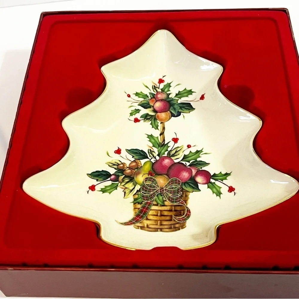 Lenox Holiday Tree Candy Dish – Original Box – Elegant Christmas Table Decor